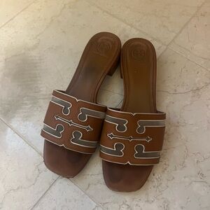 Tory Burch Brown Slide Sandals